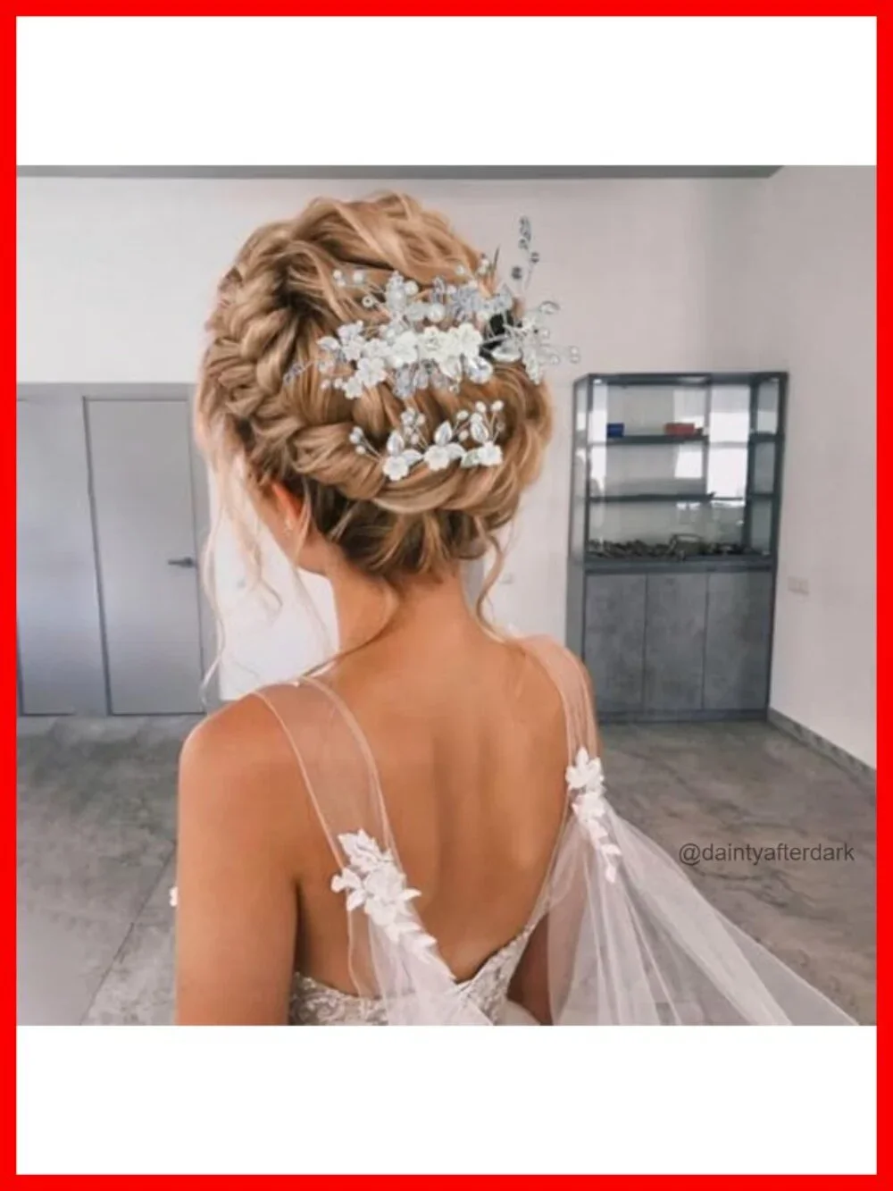 6pc Bridal Flower Hair Pins Crystal Pearl Rhinestone Wedding Hair Clips Updo